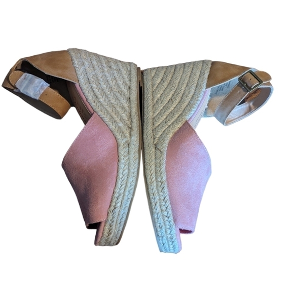New Matisse Flamingo Wedge blush /tan Espadrille White Lotus Vibes sz 10 - Picture 3 of 14